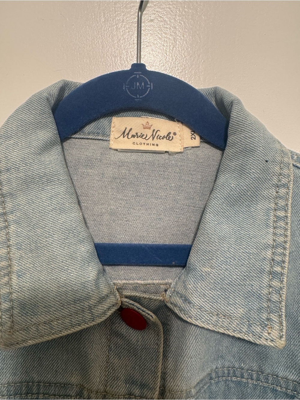 Light Wash Denim Kids Jacket with Rainbow Sequin Back - Picture 4 of 5